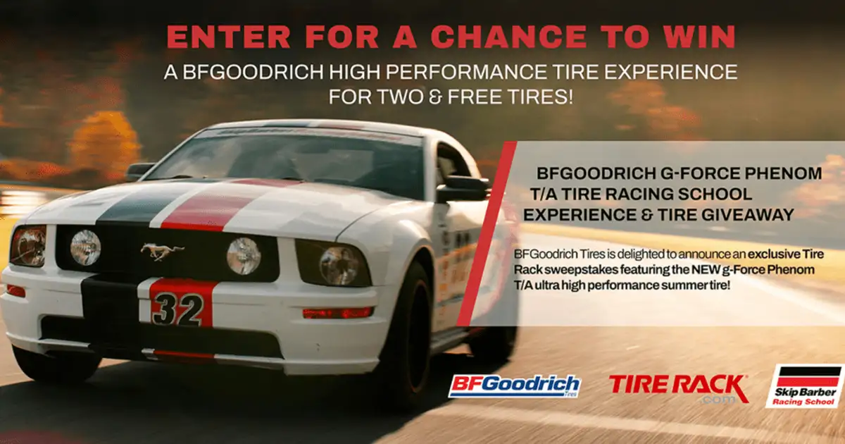 BFGoodrich Tire Deal: Win 1 Racing School Trip!