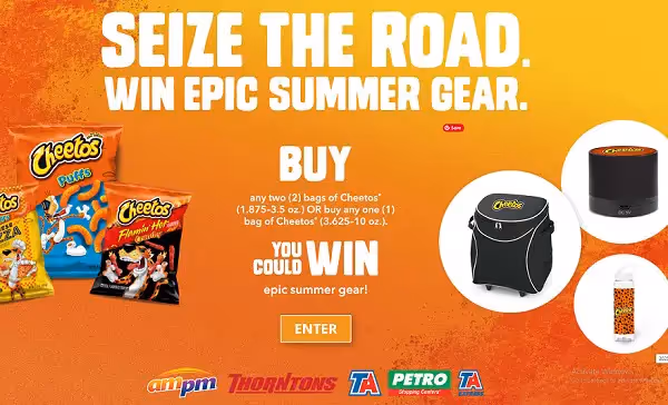 Cheetos Swag: Enter for a Chance to Win 1 Amazing Prize