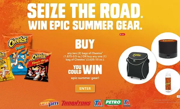Cheetos Swag: Enter for a Chance to Win 1 Amazing Prize