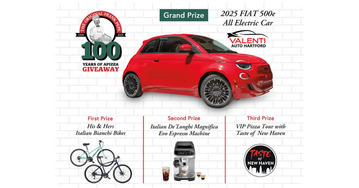 Frank Pepe's 100 Year: Win a FREE 2024 Fiat!