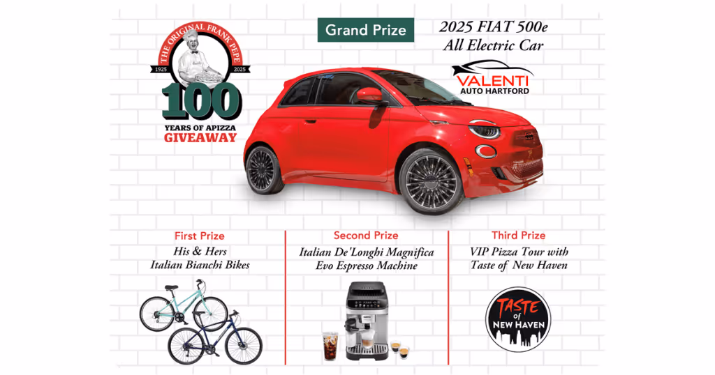 Frank Pepe's 100 Year: Win a FREE 2024 Fiat!