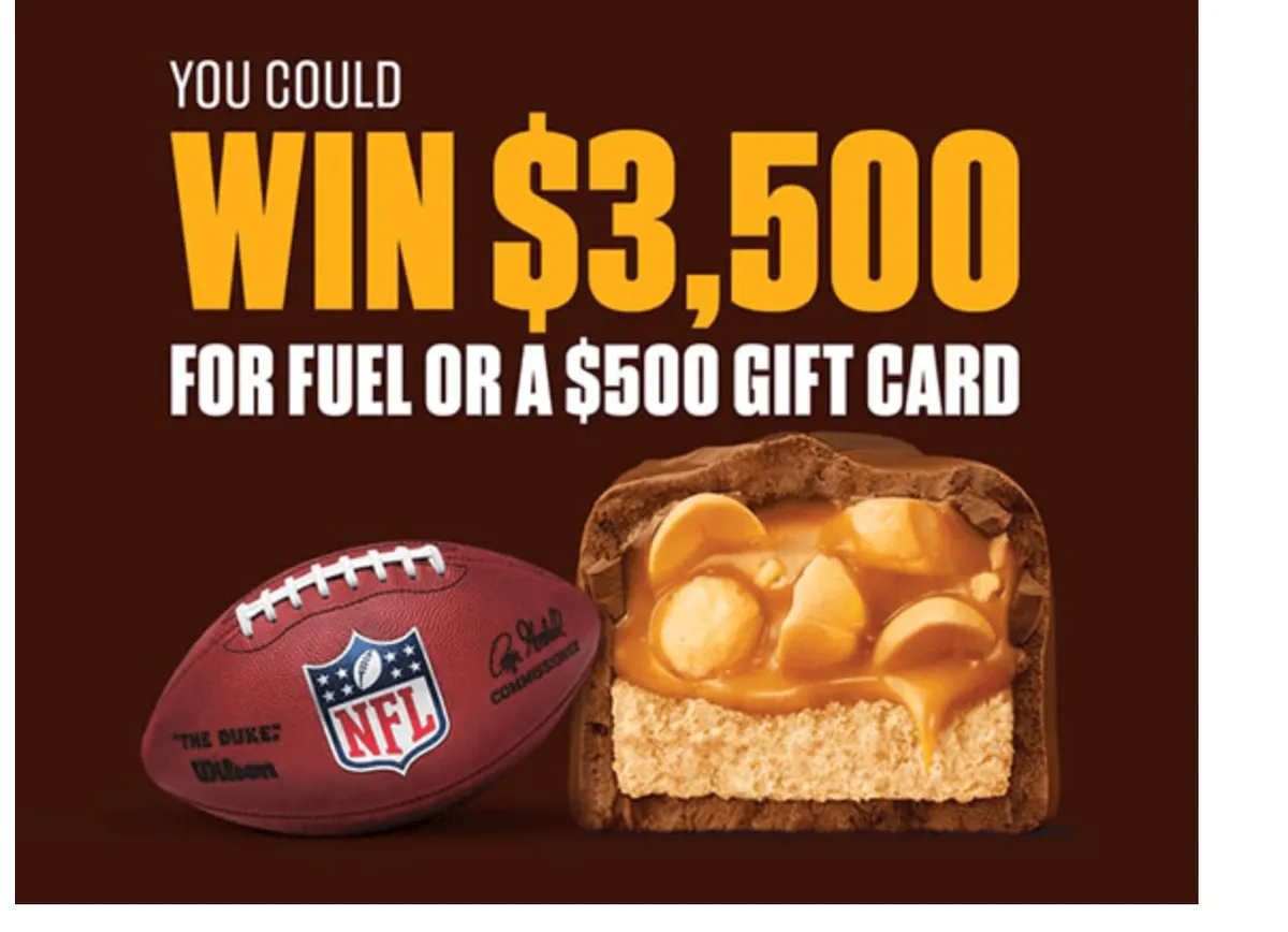 Free 2026 SNICKERS NFL & Circle K Sweepstakes: Win $3,500!