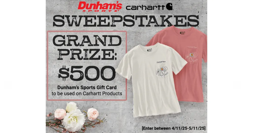 Free $500 Dunham's Gift Card: 1 Winner Claim Now!