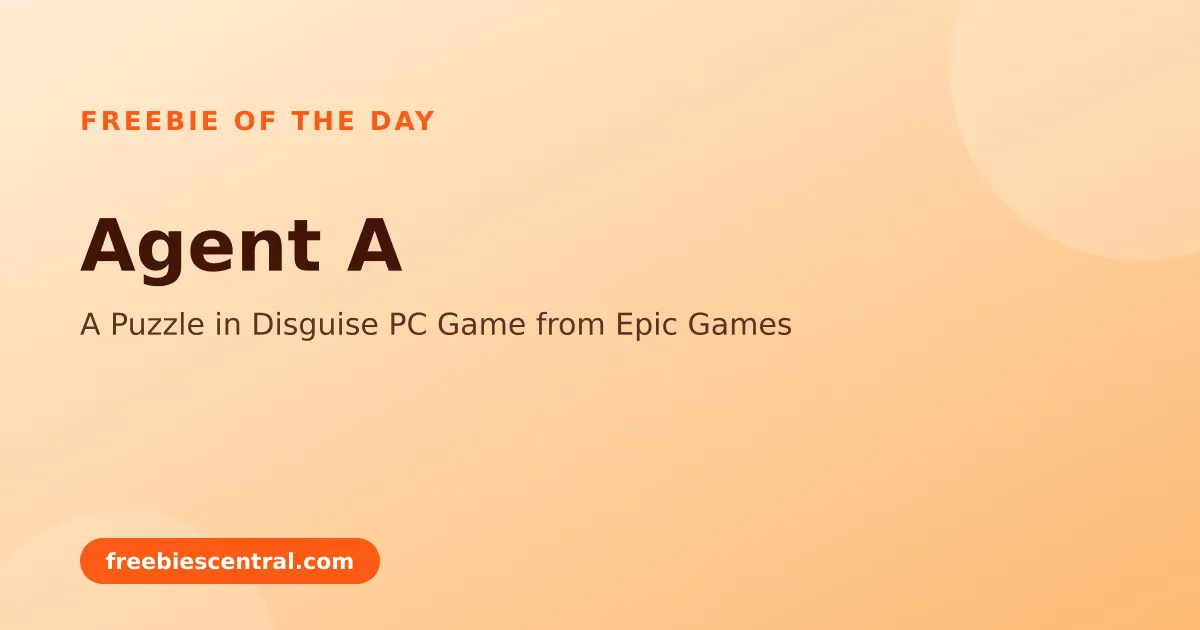 Free Agent A: A Puzzle in Disguise PC Game from Epic Games