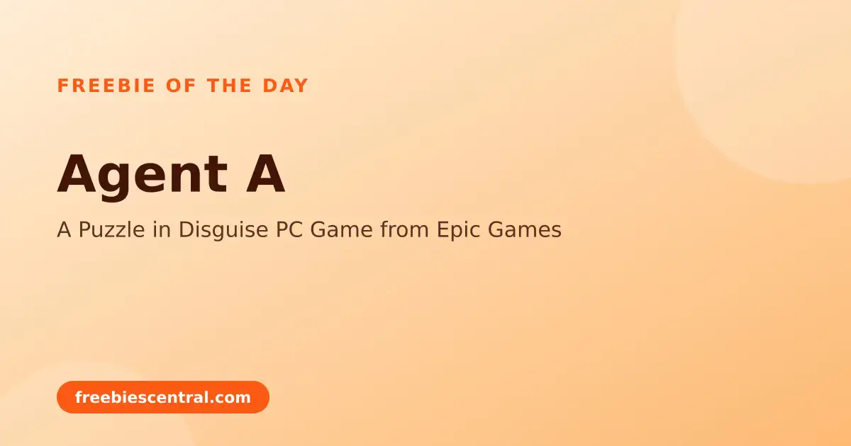 Free Agent A: A Puzzle in Disguise PC Game from Epic Games