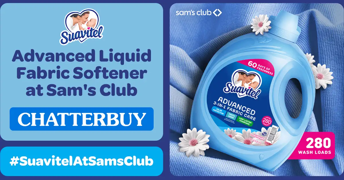 Free Apply to be a Suavitel Advanced Liquid Fabric Softener at Sam’s Club Chatterbuy with Ripple Street!