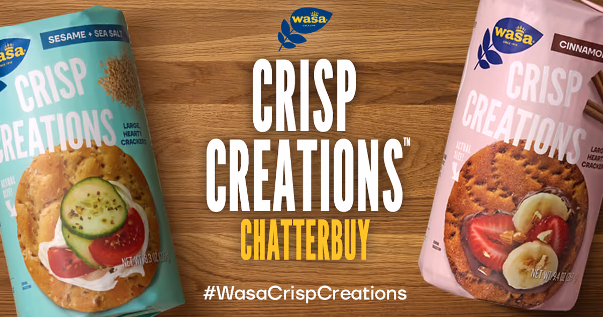 Free Apply to be a Wasa Crisp Creations Chatterbuy with Ripple Street