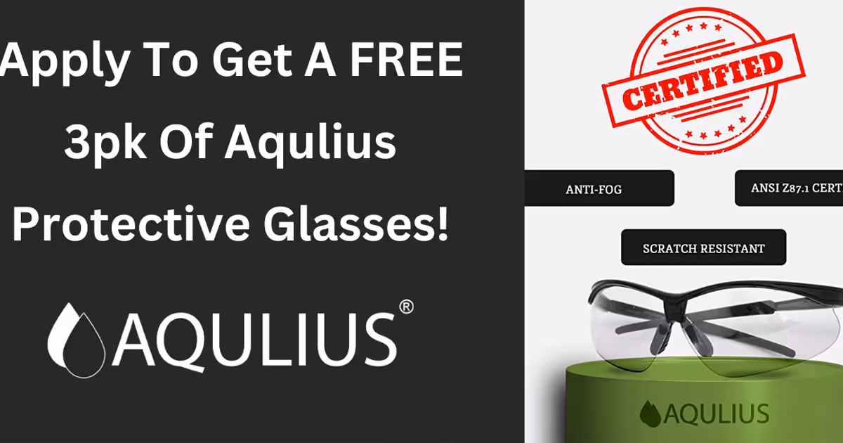 Free Aqulius Safety Glasses: Claim Your 3-Pack!