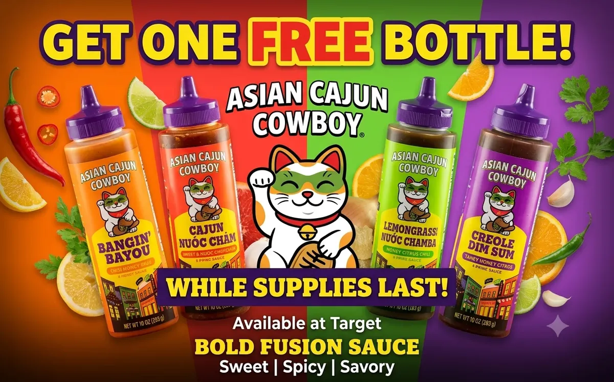 Free Asian Cajun Cowboy Dipping Sauce: Get 1 FREE + Limited Quantities!