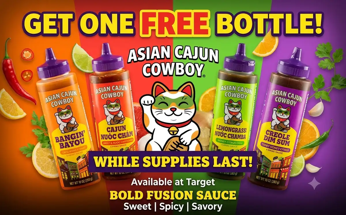 Free Asian Cajun Cowboy Dipping Sauce: Get 1 FREE + Limited Quantities!