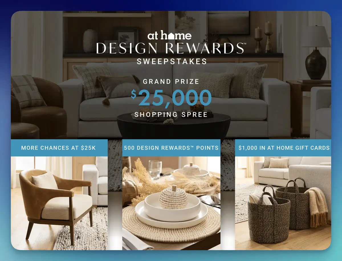 Free At Home Design Rewards: Win $25K Instant Win!