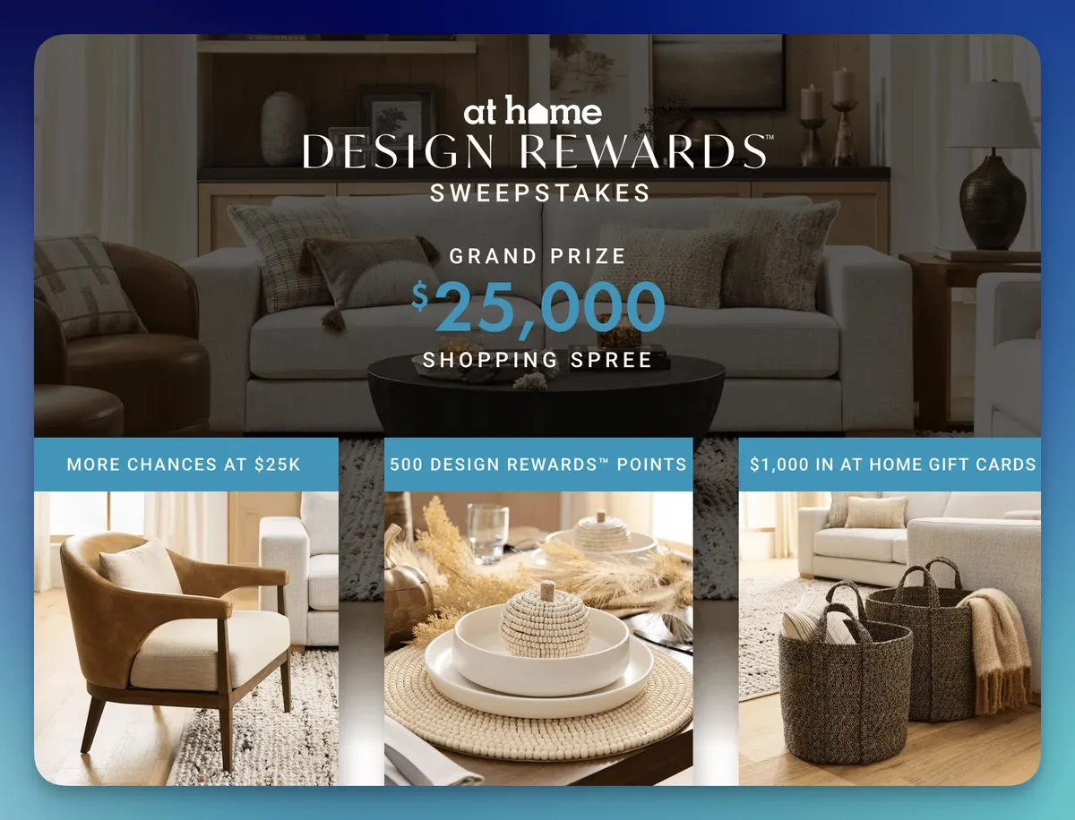 Free At Home Design Rewards: Win $25K Instant Win!