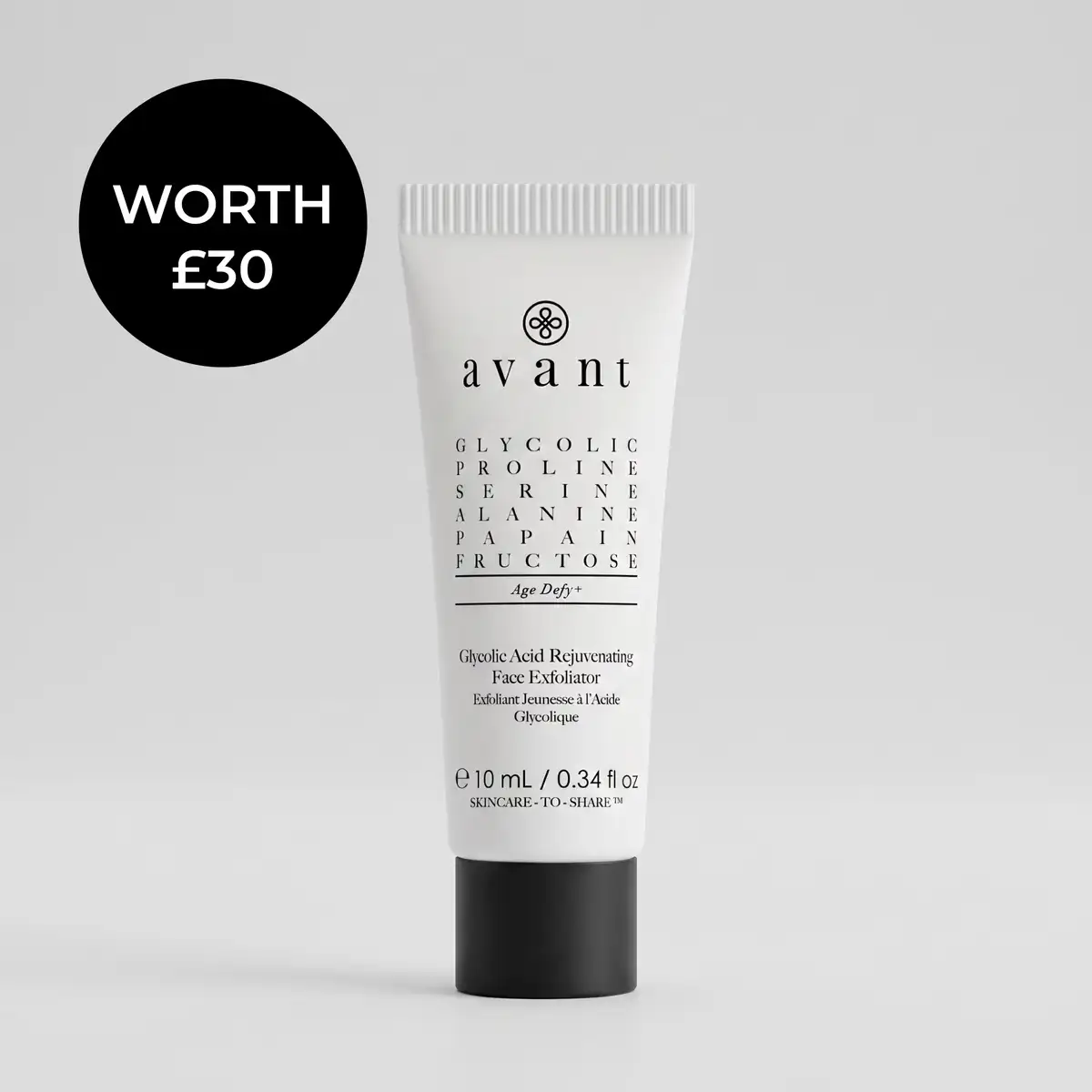 Free Avant Skincare Glycolic Acid Rejuvenating Face Exfoliator! Worth £30!