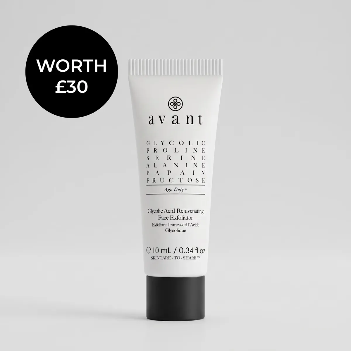 Free Avant Skincare Glycolic Acid Rejuvenating Face Exfoliator! Worth £30!