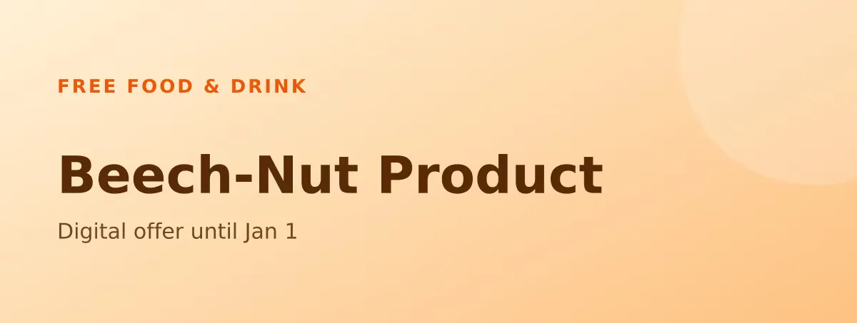 Free Beech-Nut Product: Digital offer until Jan 1