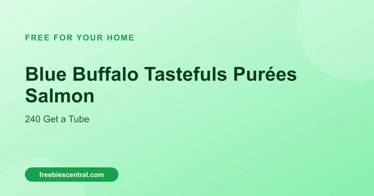 Free Blue Buffalo Tastefuls Purées Salmon: 240 Get a Tube!