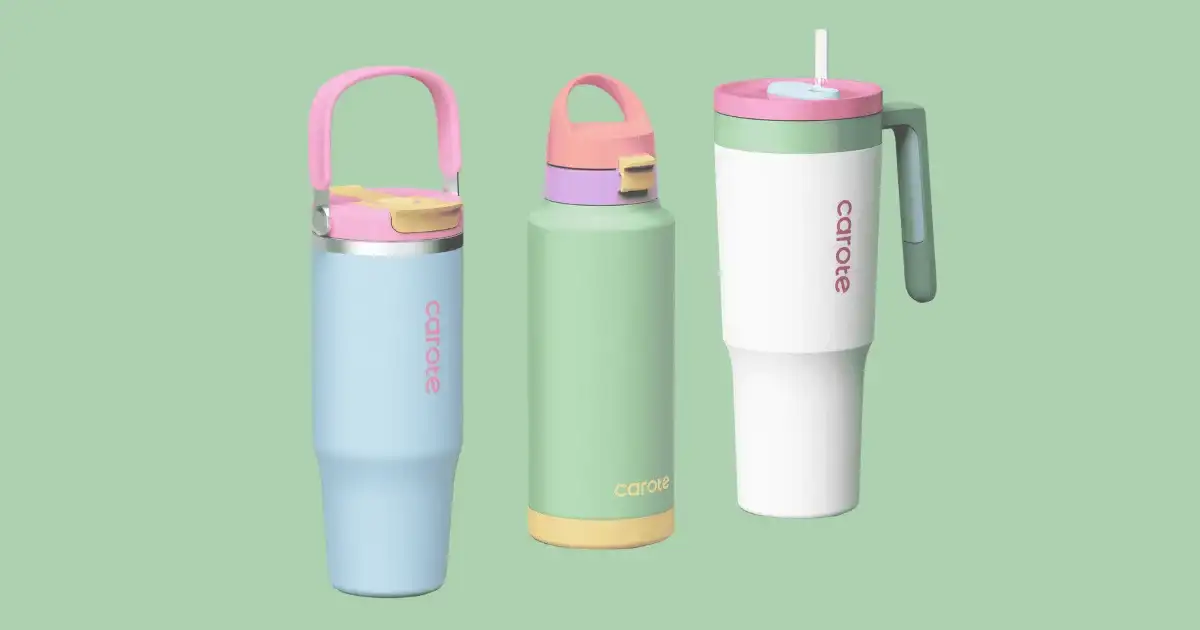 Free Carote 3pc Stainless Steel Tumbler Set: Get Yours for $0! Save $33.99!