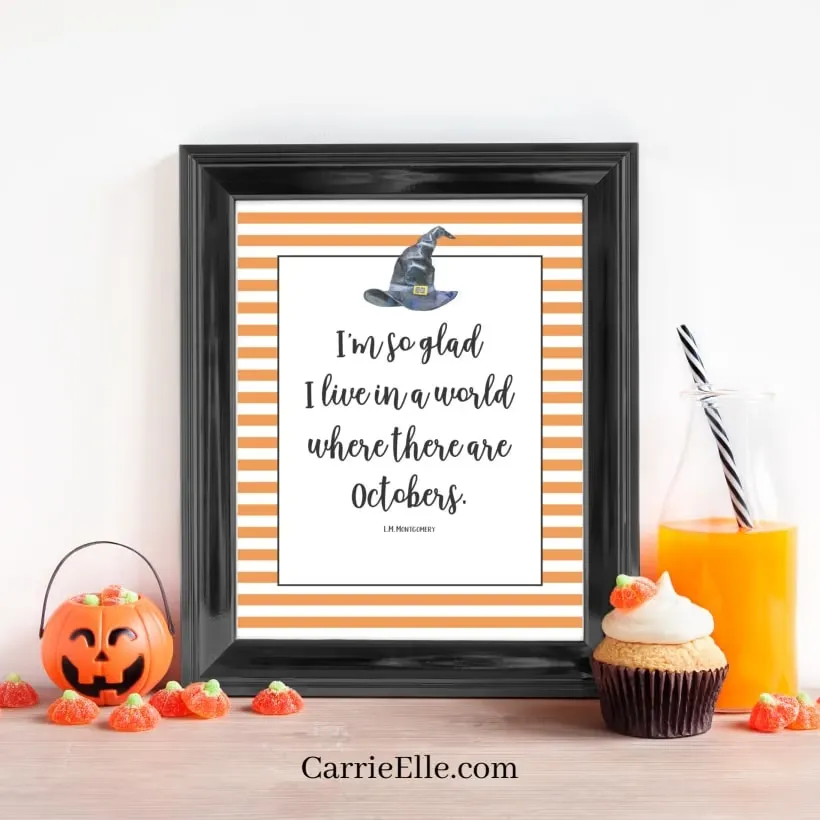 Free Carrie Elle 8x10 Printable Wall Art: October