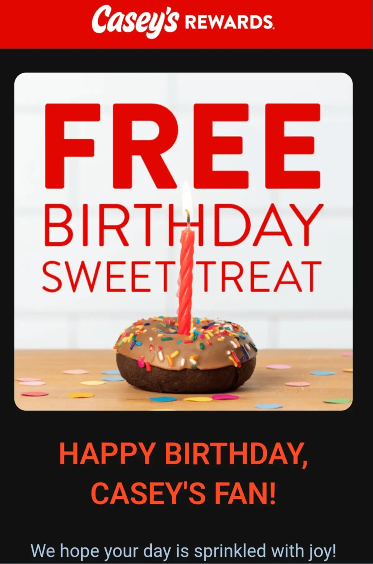 Free Casey's Cookie or Donut: Birthday Treat Every Year!