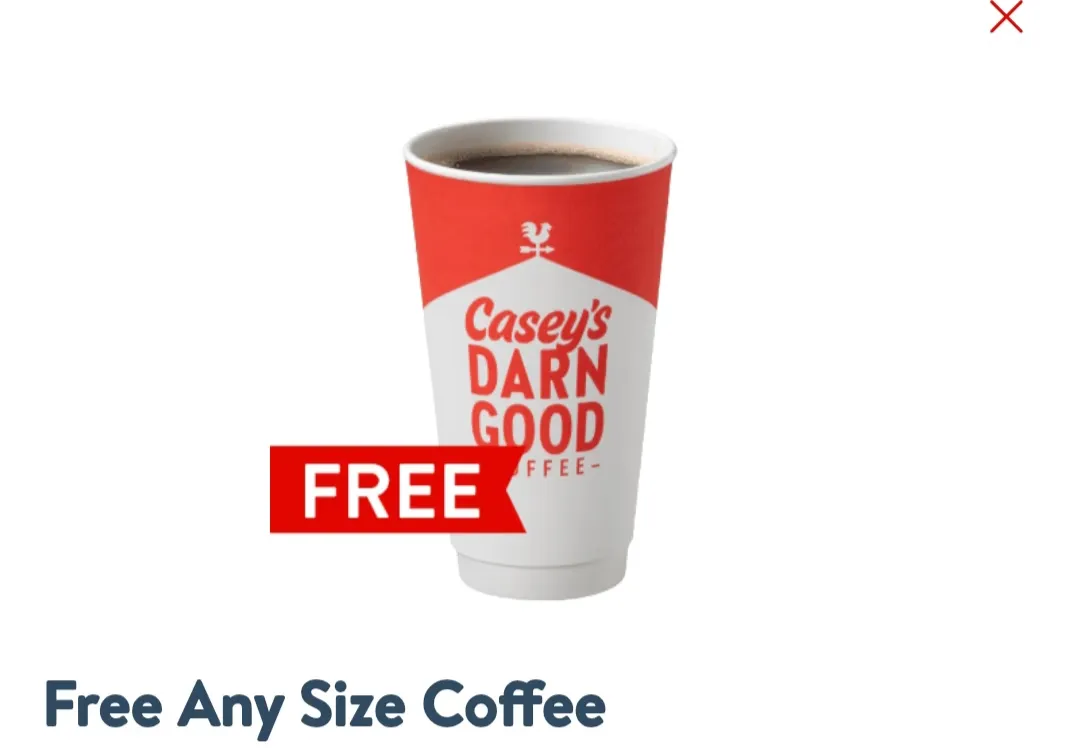 Free Casey’s Hot Coffee or Hot Chocolate: Size, Rewards Member