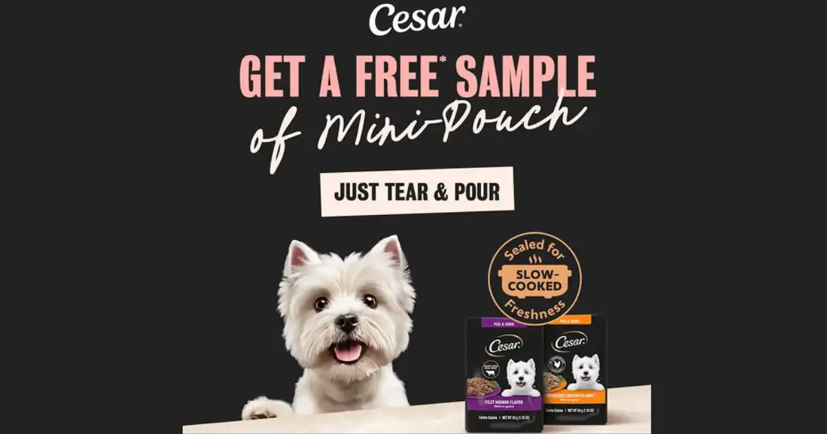 Free Cesar Mini-Pouch Dog Food: Score 1 Free Sample!