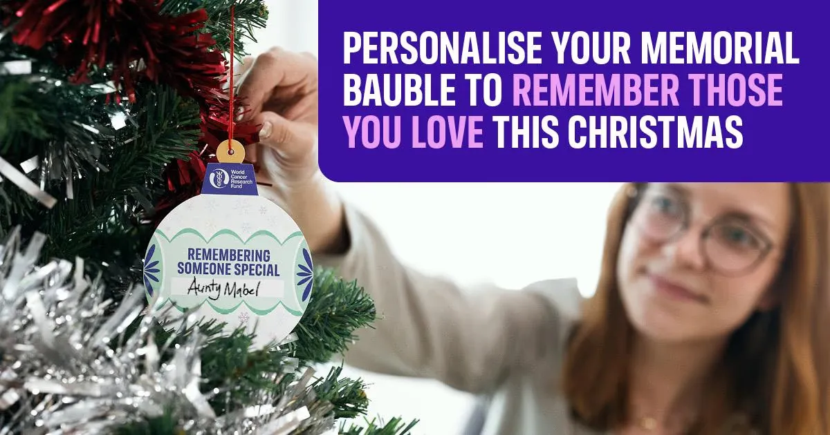 Free Christmas Tree Bauble from WCRF - Tribute Decoration