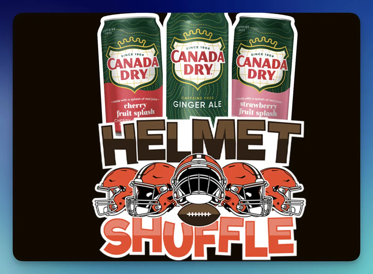 Free Cleveland Browns x Canada Dry “Helmet Shuffle” Sweepstakes (9 Winners)