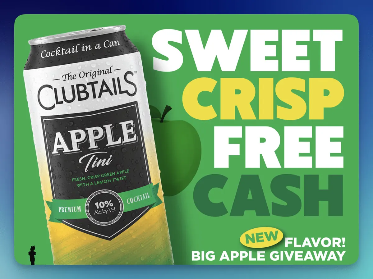 Free Clubtails “Appletini” Sweepstakes (10 Winners)