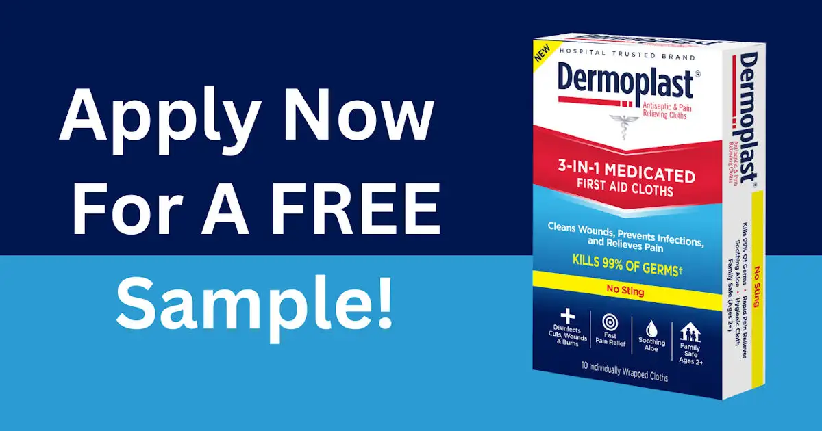 Free Dermoplast Sample: 3-in-1 First Aid Relief