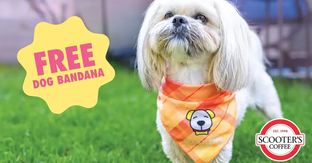 Free Dog Bandana & Pup Cup: 2 Scooters Coffee Deals