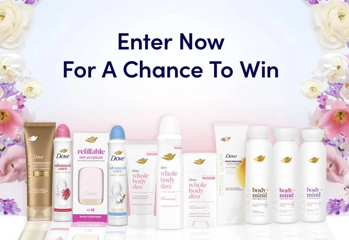Free Dove Deo Hamper: Win 4 Monthly Gifts! Now! Today!