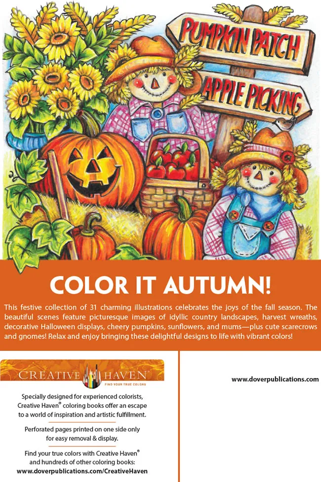 Free Dover Autumn Harvest Coloring Pages: 6 Stunning Designs!