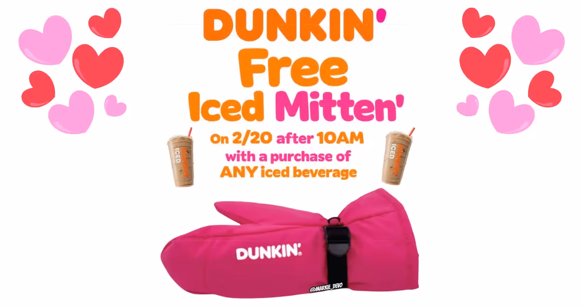Free Dunkin' Iced Coffee Mitten: Get Yours Now on February 20th!