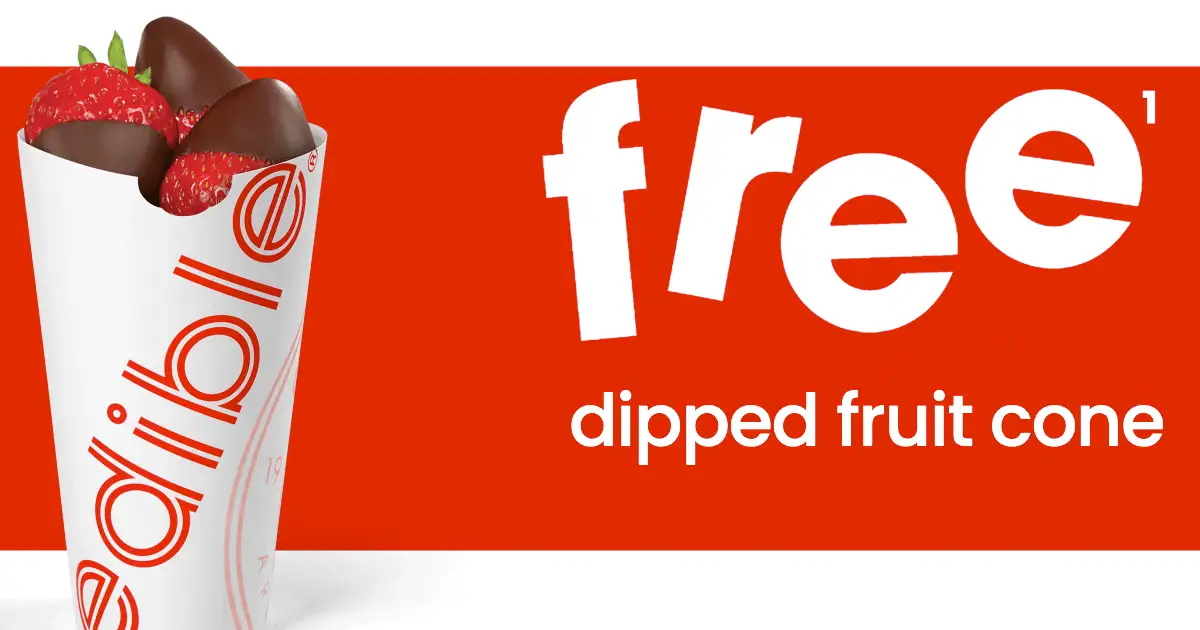 Free Edible Deal: Get 1 Chocolate Dipped Fruit Cone!