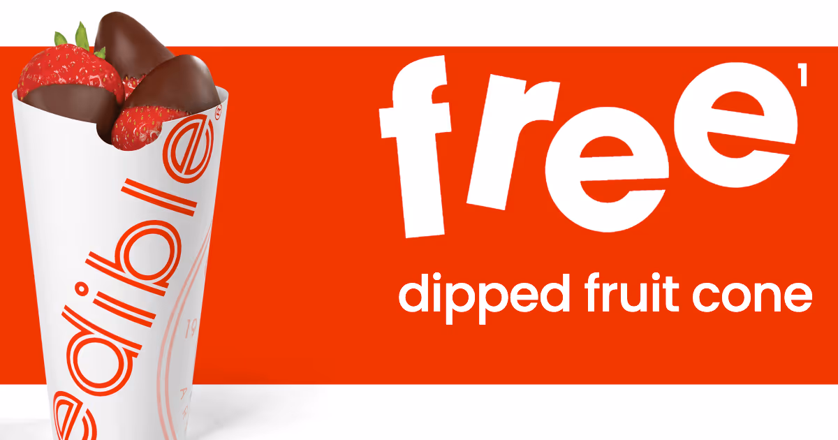 Free Edible Deal: Get 1 Chocolate Dipped Fruit Cone!