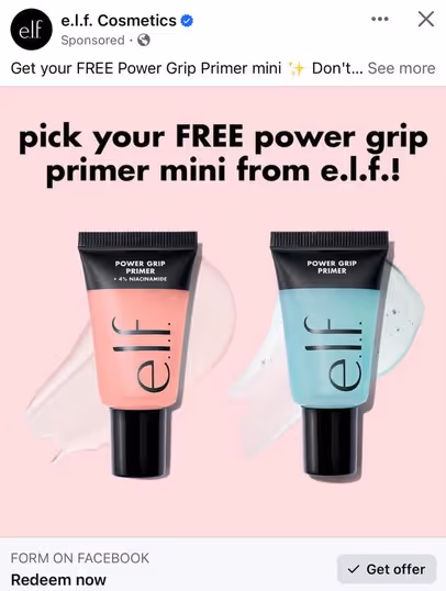 Free e.l.f. Primer: Get 1 Dewy Power Grip Sample