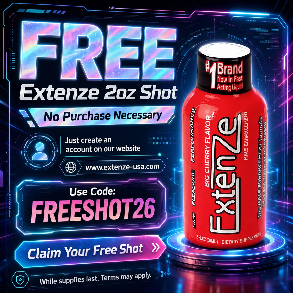 Free Extenze Liquid: 2oz Cherry Boost – Get Yours Now!