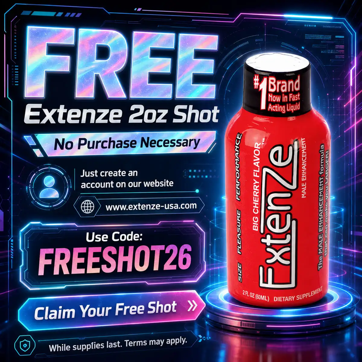 Free Extenze Liquid: 2oz Cherry Boost – Get Yours Now!