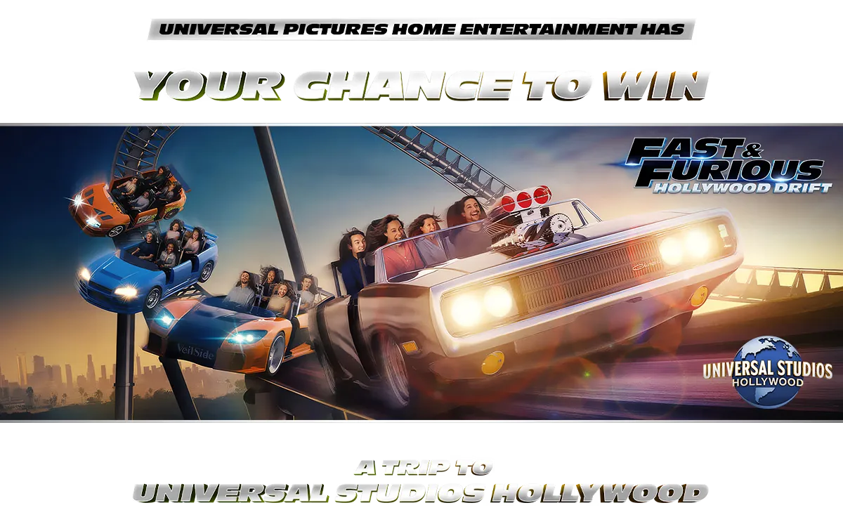 Free Fast & Furious Sweepstakes: Win 2-Night Trip to Universal!