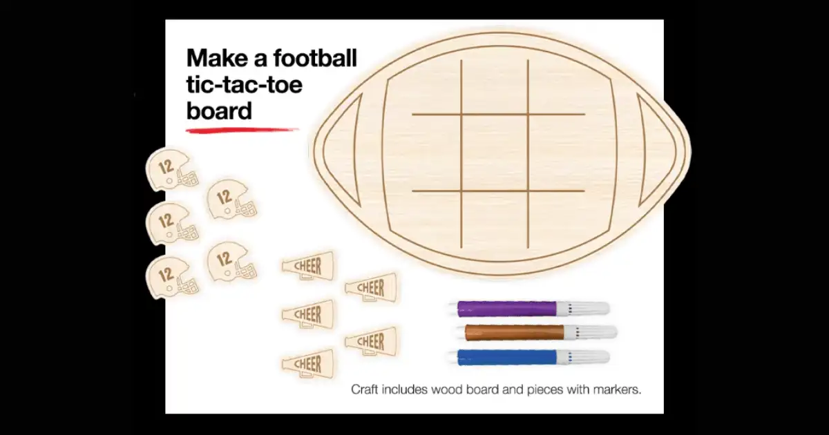Free Football Tic Tac Toe: Make & Take 1 Board at JCPenney