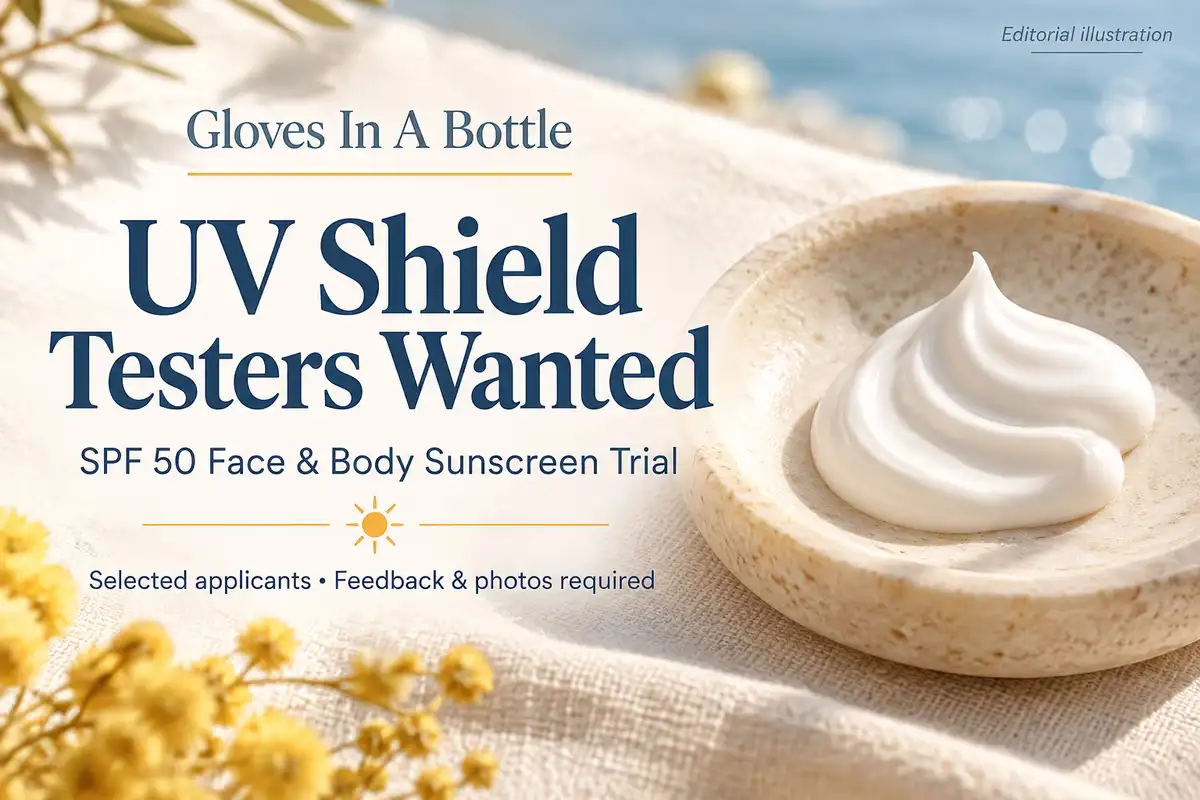 Free Gloves In A Bottle UV Shield SPF 50: Testers Wanted