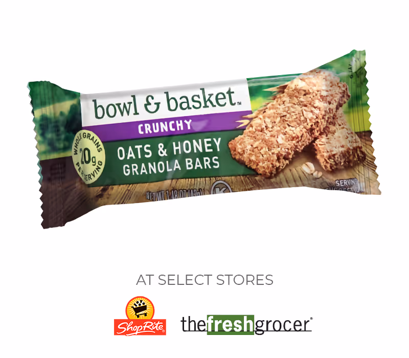 Free Granola Bars: Grab Your Bowl & Basket Sample!