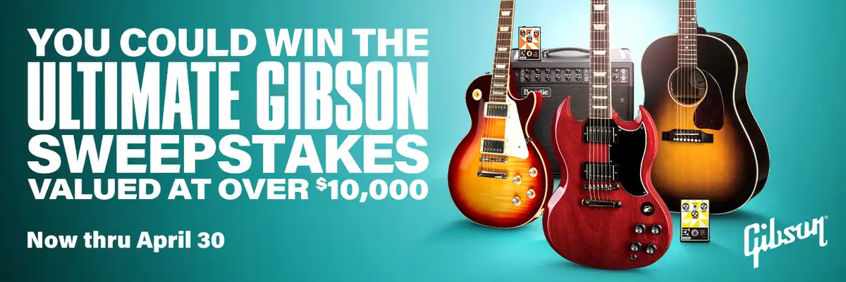 Free Guitar Gear: Win 3 Gibson Guitars + More!