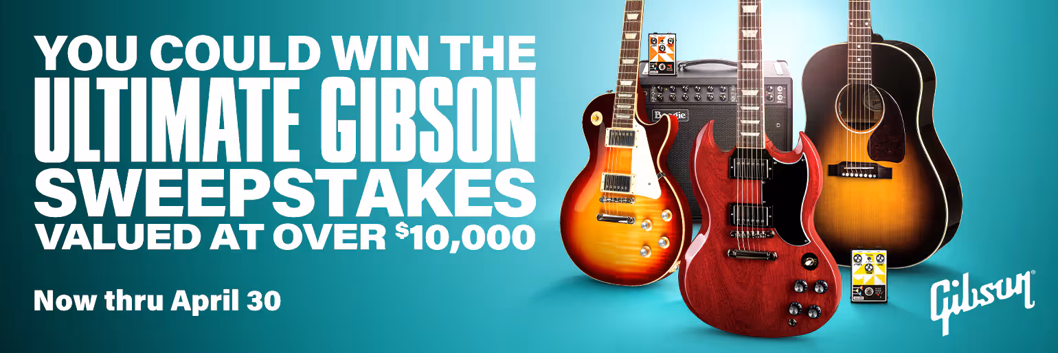 Free Guitar Gear: Win 3 Gibson Guitars + More!