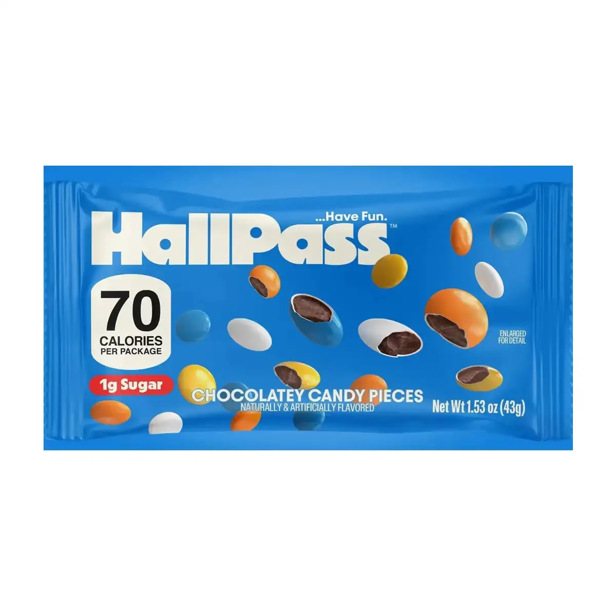 Free HallPass Chocolatey Candy Pieces: Sweet Center & Shell