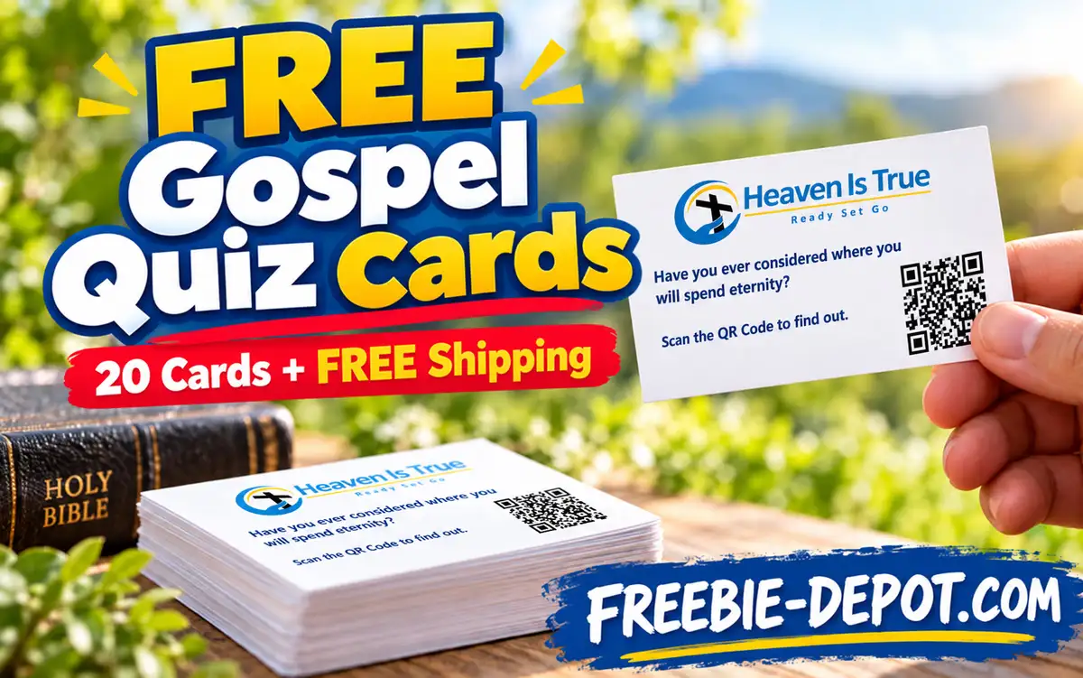 Free Heaven Is True Gospel Quiz: 20 Free Cards + Free Shipping