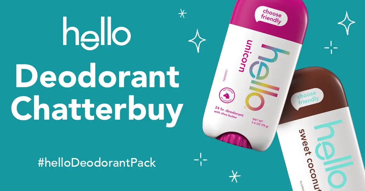 Free hello Deodorant: Apply for 1,100 Exclusive Spots!