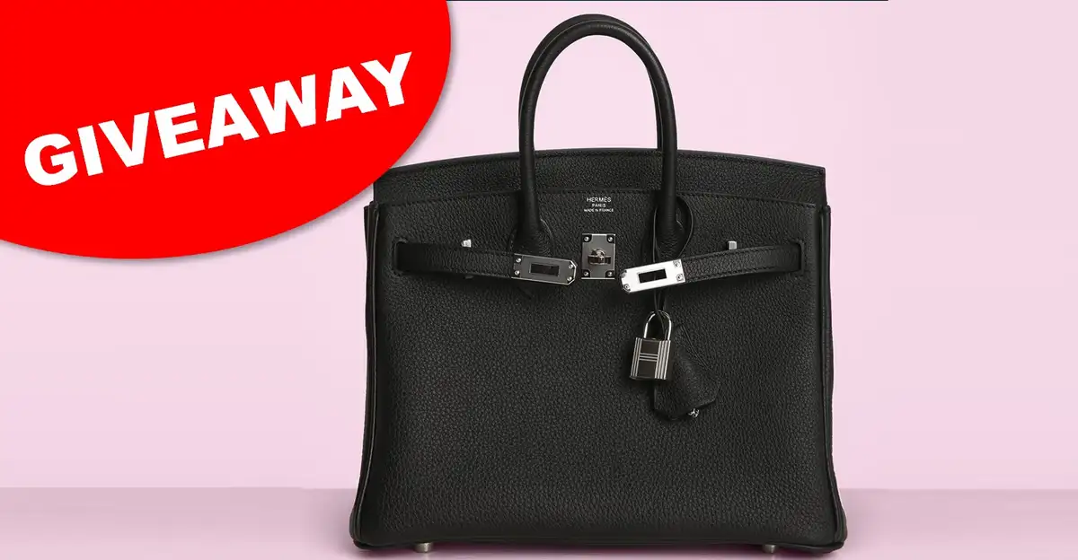 Free Hermès Birkin 25 Black Togo PHW Bag Giveaway