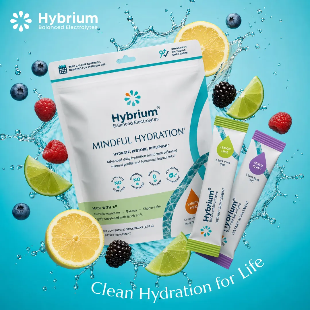 Free Hybrium 6-Pack Electrolytes: Sugar-Free Hydration!