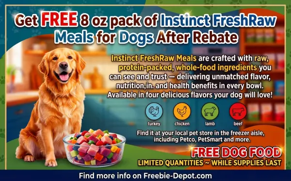 Free Instinct FreshRaw Meals for Dogs: Get 8 oz Pack After Rebate!